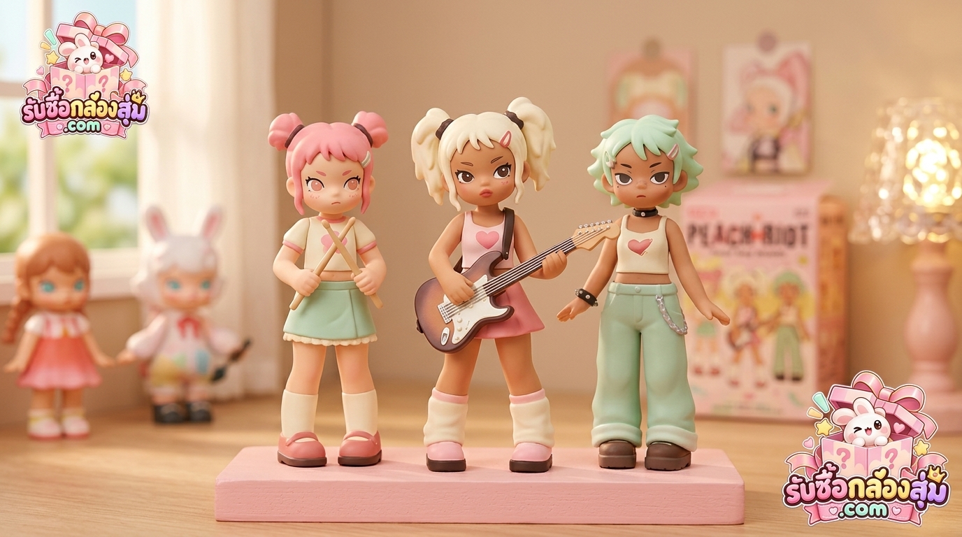 รับซื้อ Peach Riot วงร็อคสาว POP MART ยกเซ็ตและแยกตัว สภาพตั้งโชว์รับประเมินจริง